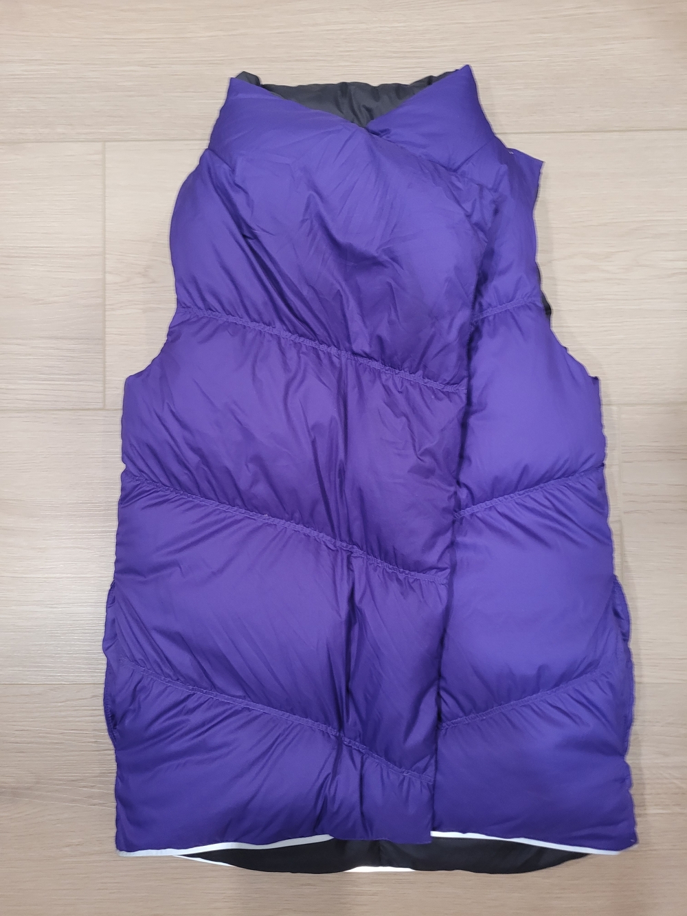 Reversible Ivivva Kids Purple Puffer Vest - Sleeveless Jacket
